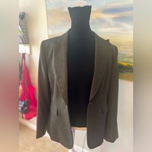 Tahari Gray & Brown Blazer